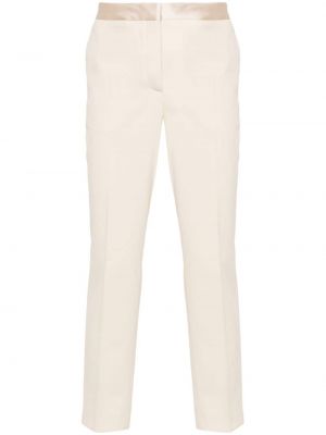 Pantaloni cu talie înaltă Calvin Klein alb