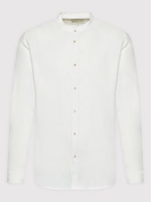 Прилепнала дънкова риза Tom Tailor Denim бяло