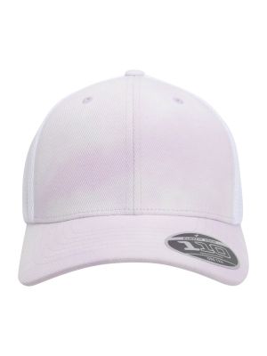 Мрежеста шапка с козирки Flexfit бяло