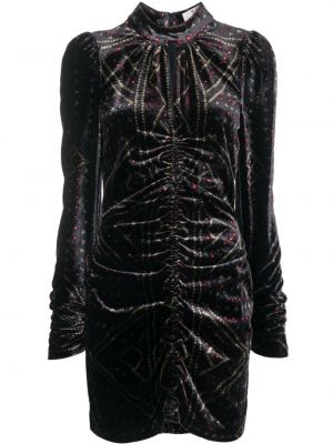 Aksamitna sukienka koktajlowa Sea czarna