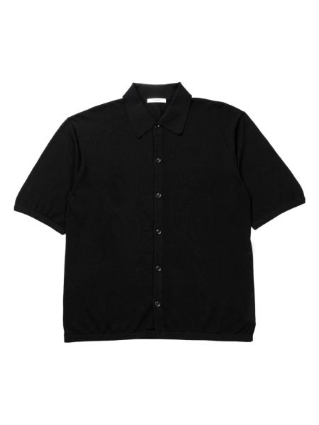 Poloshirt aus baumwoll mit kurzen ärmeln Lemaire schwarz