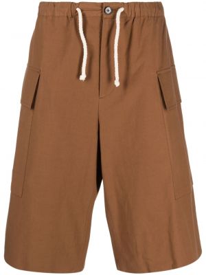 Shorts cargo en coton Jil Sander marron
