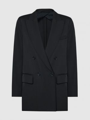 Шерстяной пиджак Max Mara черный