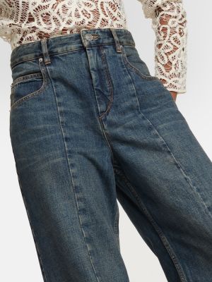 Kõrge vöökohaga alt laienevad teksapüksid Isabel Marant sinine