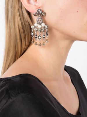Ohrring mit drapierungen mit kristallen Camila Klein silber