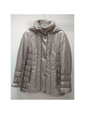 Куртка Frandsen, демисезон/зима, средней длины, силуэт полуприлегающий, внутренний карман, влагоотводящая, карманы, капюшон, 48 бежевый