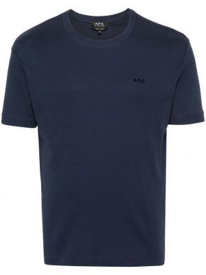 Памучна риза A.p.c. синьо