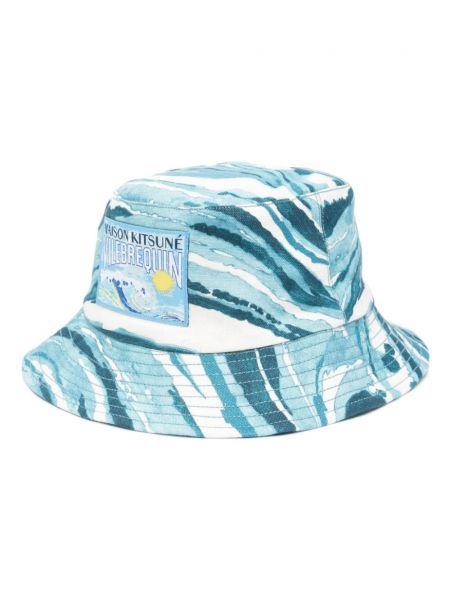 Bavlněný klobouk s abstraktním vzorem Maison Kitsuné