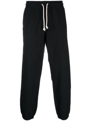 Pantaloni di cotone con cappuccio con stampa New Balance nero