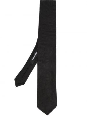 Selyem nyakkendő Dsquared2 fekete