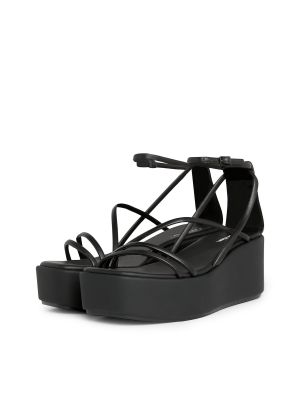 Sandále na kline Calvin Klein čierna