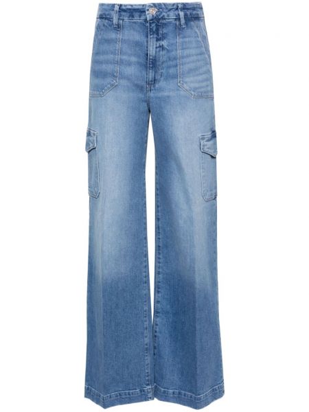 Voľné džínsy s vysokým pásom Paige modrá