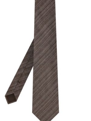 Шелковый галстук Tom Ford коричневый