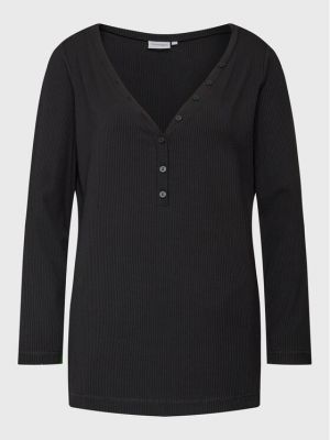 Блуза от модал Calvin Klein Curve черно