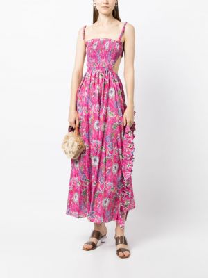 Maksi kleita ar ziediem Caroline Constas rozā
