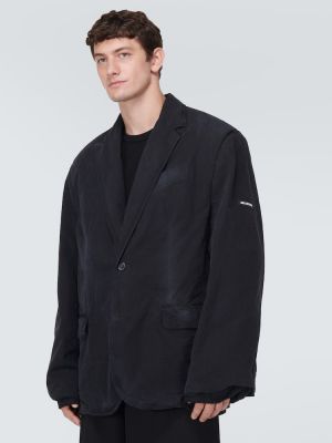 Oversize blazer aus baumwoll Balenciaga schwarz