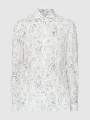Сорочка з принтом з візерунком пейслі Brunello Cucinelli біла