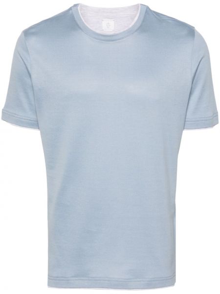 T-shirt aus baumwoll Eleventy blau