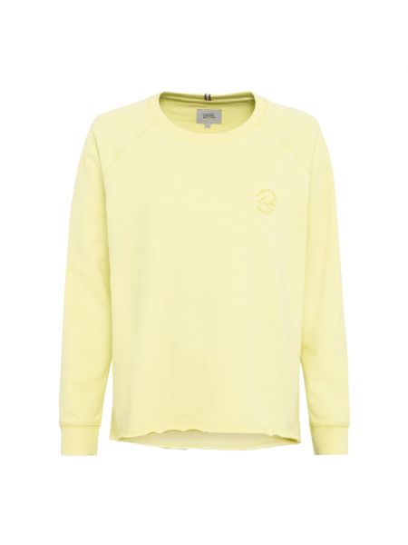 Sweatshirt mit print mit rundem ausschnitt Camel Active gelb
