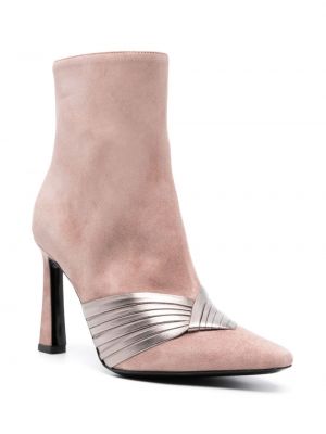 Leder ankle boots Pollini pink