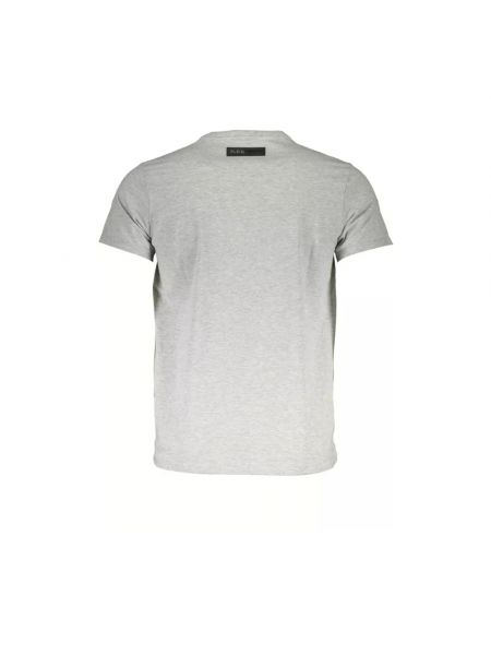 Camiseta deportiva de algodón con estampado manga corta Plein Sport gris