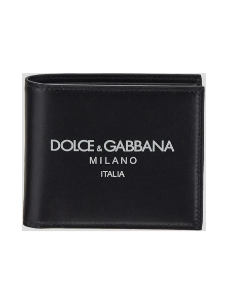 Portfel skórzany z nadrukiem Dolce And Gabbana czarny