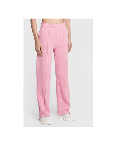 Pantaloni sport din bumbac Cotton On roz