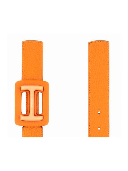 Cinturón de cuero con hebilla Hogan naranja