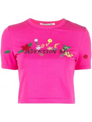 T-shirt brodé Andersson Bell rose