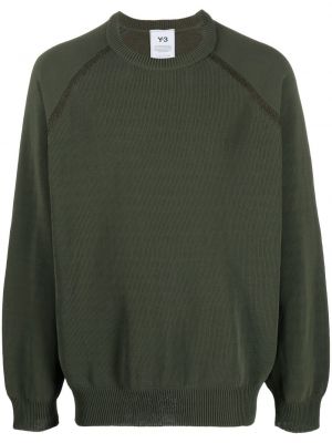 Pull col rond Y-3 vert