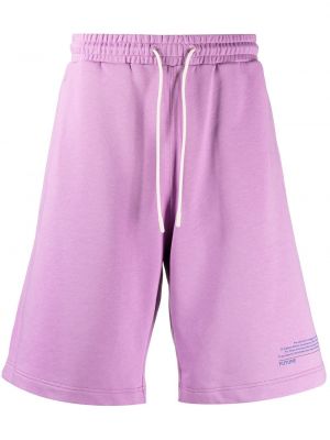 Pantalones cortos deportivos con estampado Msgm violeta
