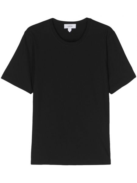 Bavlnené tričko s okrúhlym výstrihom Lardini čierna