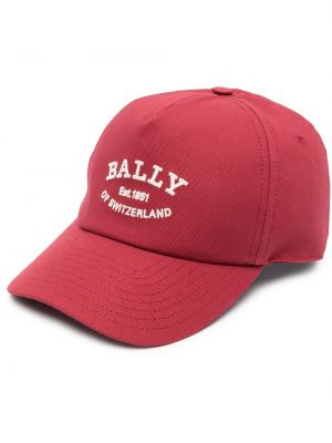 Siuvinėtas kepurė su snapeliu Bally raudona