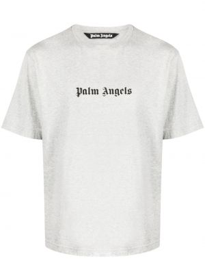 T-shirt ricamato Palm Angels grigio