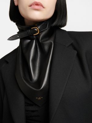Кожаный шал с катарама Alaã¯a черно