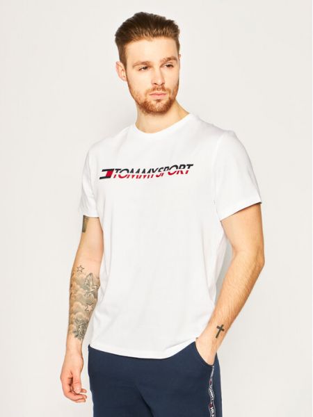 Sportinio stiliaus marškinėliai Tommy Sport balta