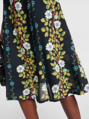Rochie midi cu model floral Etro negru
