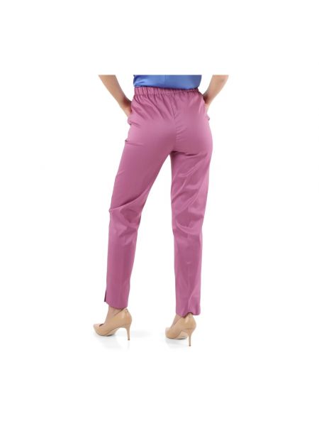 Pantalones con cremallera de algodón Emme Di Marella violeta