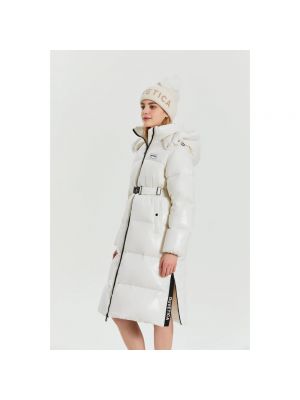 Abrigo con capucha Duvetica blanco