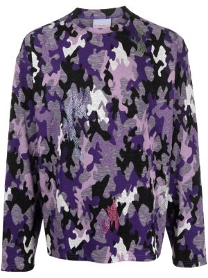 Pullover mit camouflage-print Bluemarble lila