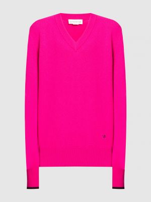 Пуловер Victoria Beckham розовый
