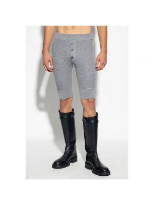 Pantalones cortos de lana Dolce & Gabbana gris