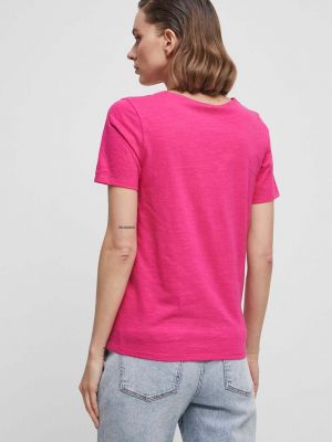 Розовая хлопковая футболка Medicine