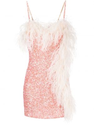 Mini šaty s flitry Rachel Gilbert růžové