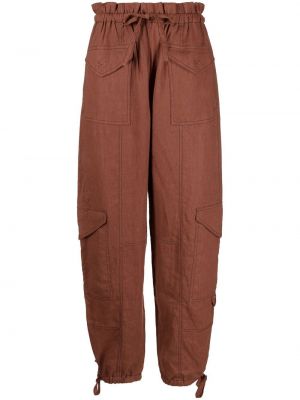 Pantalon cargo avec poches Ganni marron
