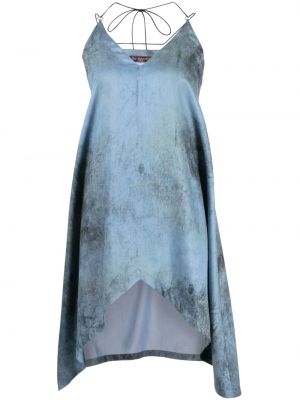 Дънкова рокля с принт с абстрактен десен Weinsanto
