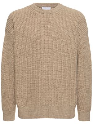 Suéter de lana de punto Marine Serre beige