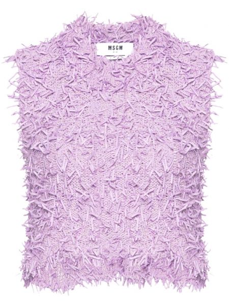 Haut en tricot Msgm violet
