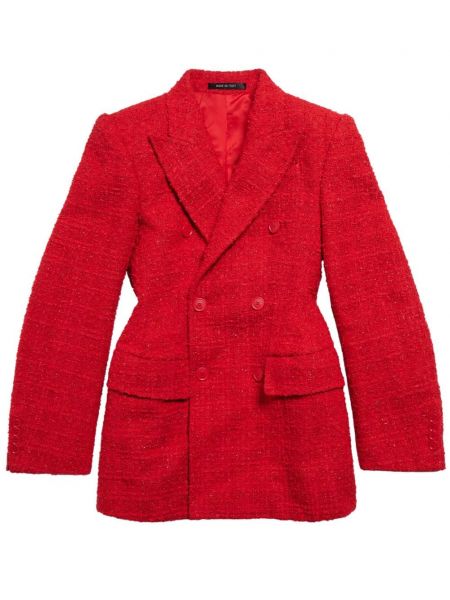 Veste en tweed Balenciaga rouge