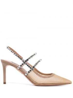 Escarpins en cuir Aquazzura beige